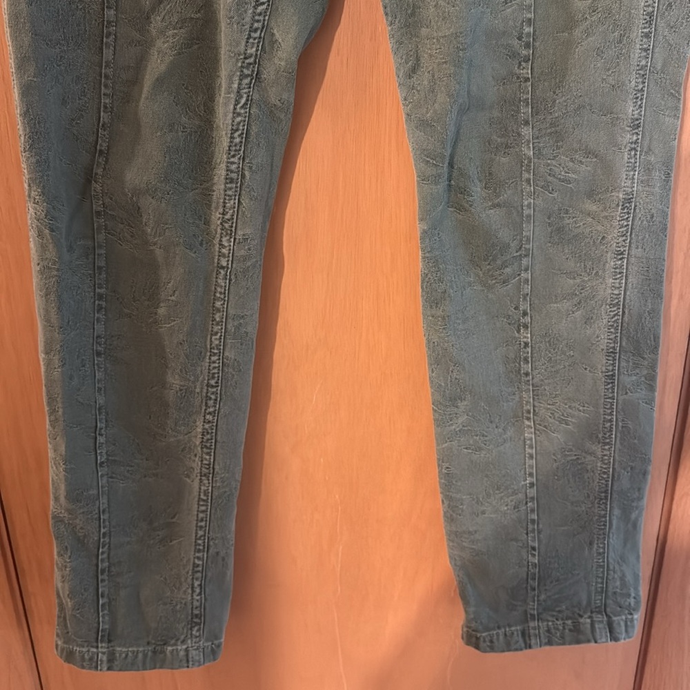 By Anthropologie Women’s Wanderer Jacquard Utility Straight Leg Pants Green 28 - Picture 4 of 10